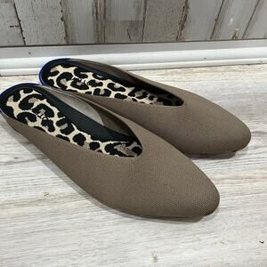 Rothy’s The Almond Demi Flats in Portobello Tan Knit Mules Women’s Size 13